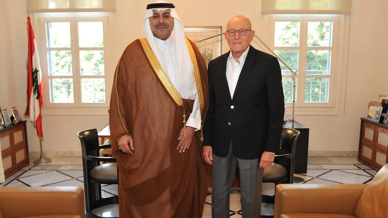 Saudi ambassador discusses bilateral ties with former Lebanese PM