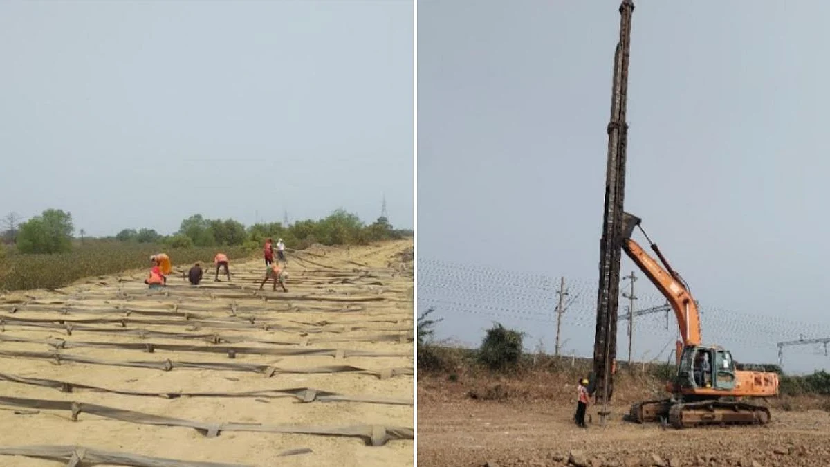 Virar-Dahanu Quadrupling: MRVC Uses Special Soil Technique To Tackle Marshy Land Challenges