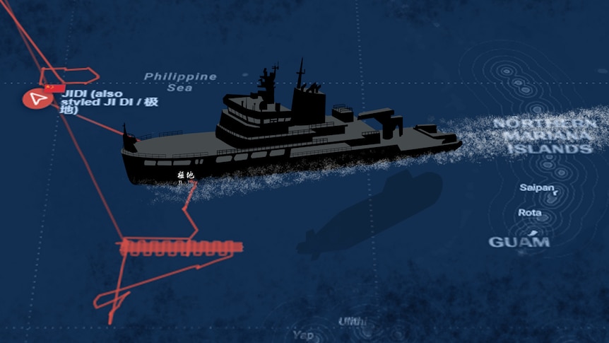 'Lawnmower' patterns of Chinese research vessel raising suspicions in Pacific