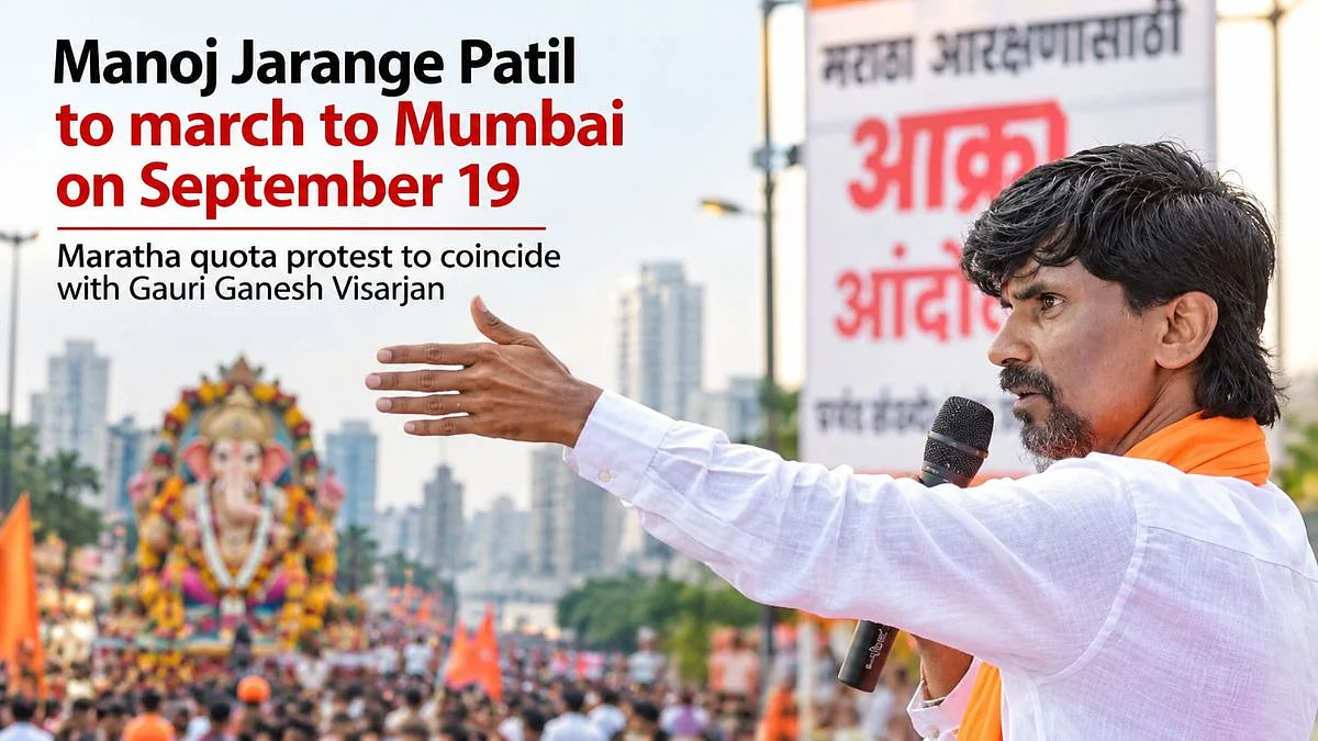 Manoj Jarange Patil To March To Mumbai On September 19 For Maratha Quota Protest Amid Gauri Ganesh Visarjan