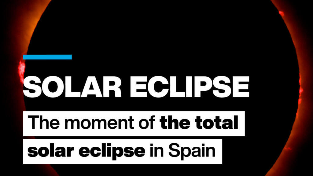 The moment of the total solar eclipse in Spain