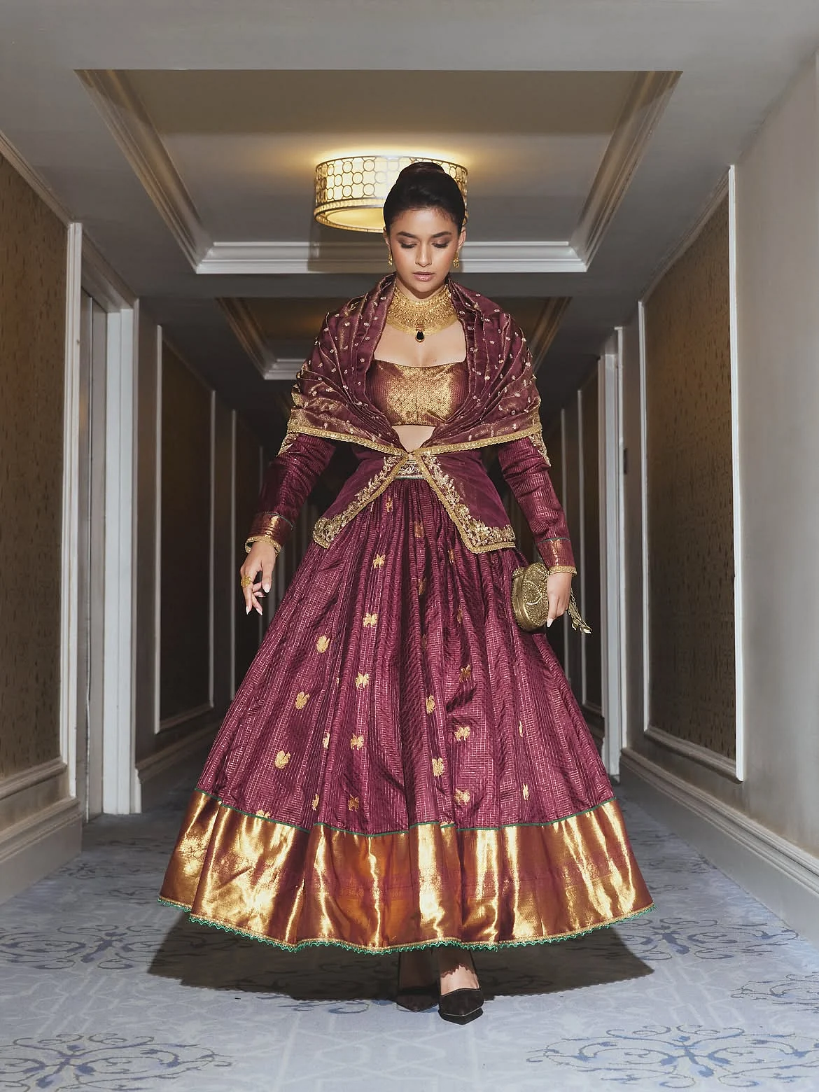 Keerthy Suresh Honours Her South Indian Roots In Kanchipuram Ensemble, Traditional Gold Jewellery At TIFF 2026