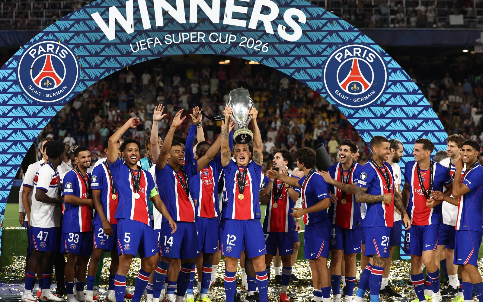 PSG down Aston Villa to retain Uefa Super Cup