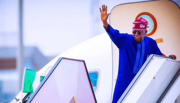 Tinubu arrives Paris in continuation of vacation
