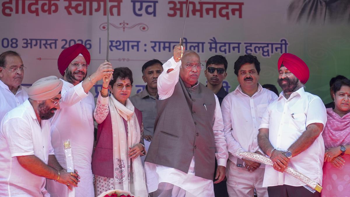 Row erupts over ‘shuddhikaran’ of venue after Mallikarjun Kharge’s rally in Haldwani, Uttarakhand