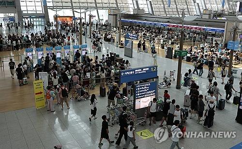 Incheon airport ranks world's No. 1 in int'l passenger traffic in first half