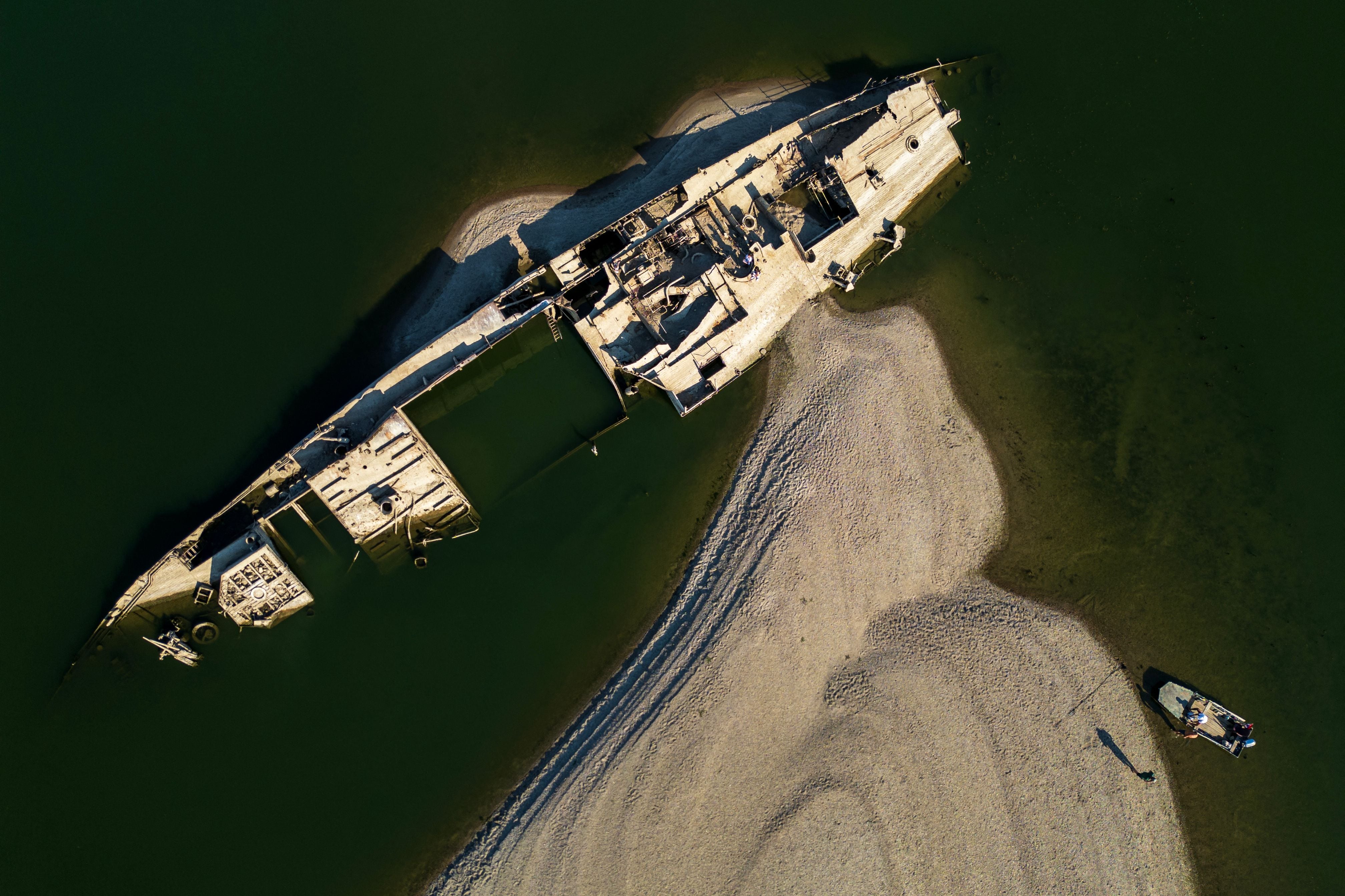 Europe's river levels dwindle to record lows as heatwaves continue