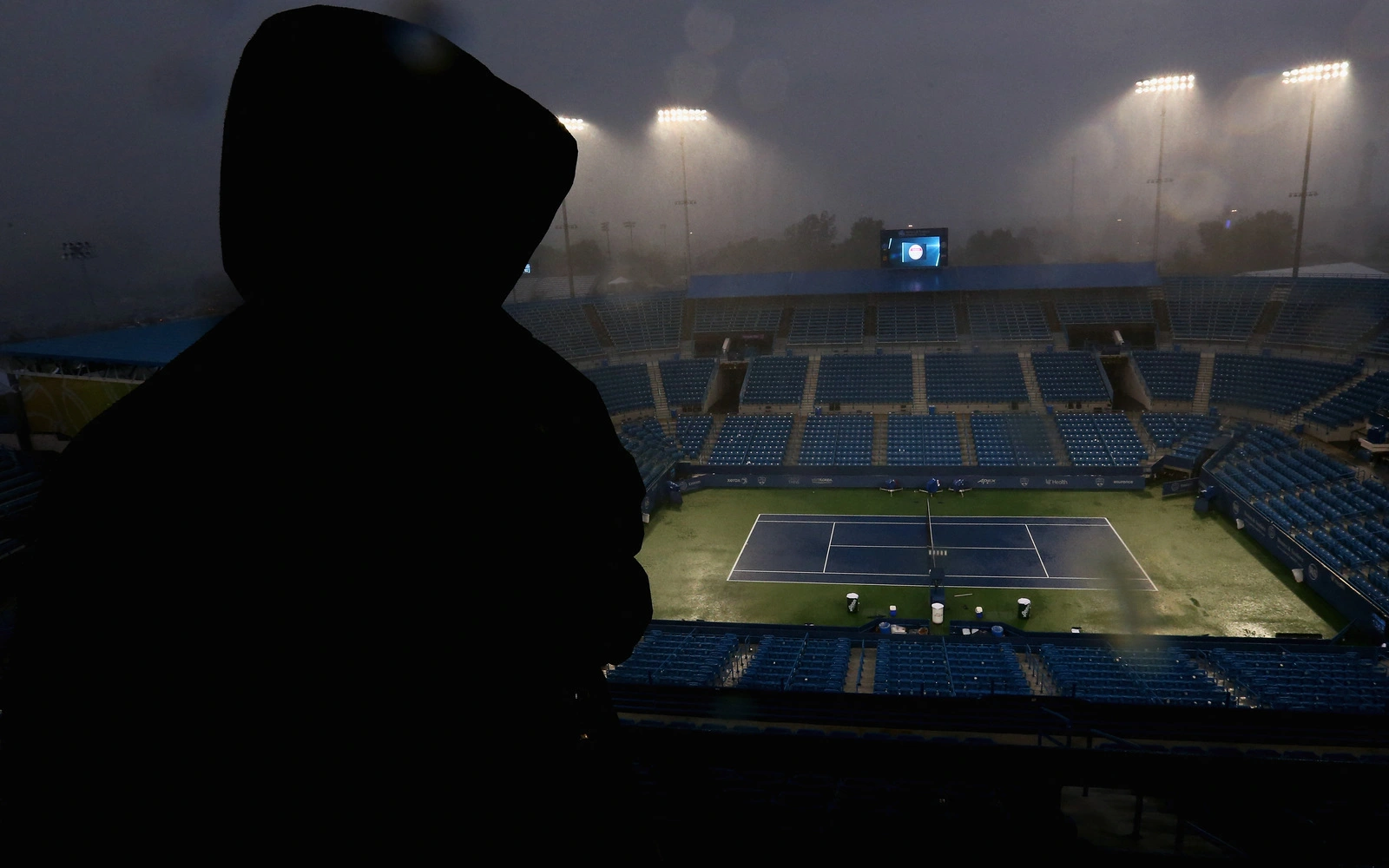 Steady rain washes out Cincinnati tennis for second day