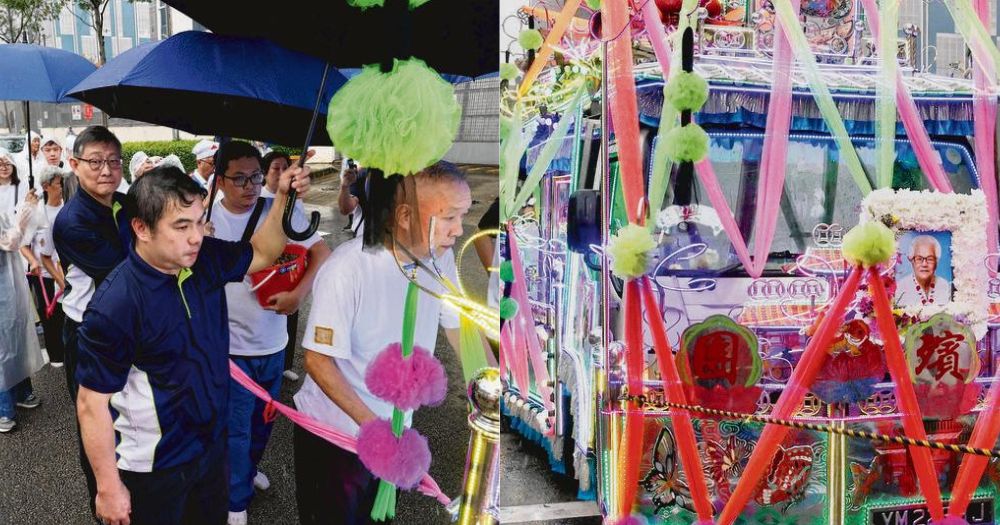 About 500 members of public & Sheng Siong staff brave rain for CEO's mum final send-off