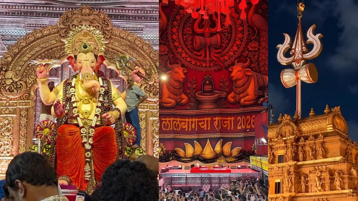Lalbaugcha Raja 2026 Look Unveiled: Grand Temple-Themed Pandal, Mahakaal-Inspired Shivling On Ganesh Chaturthi