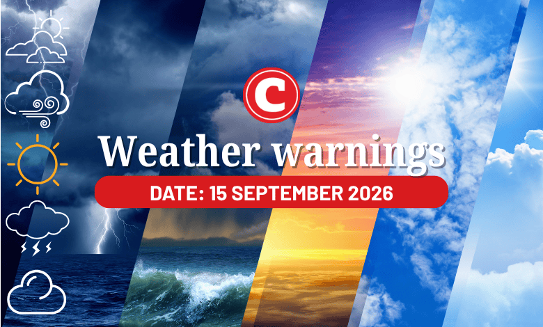Tuesday’s weather: Heavy downpours, strong winds and rough seas