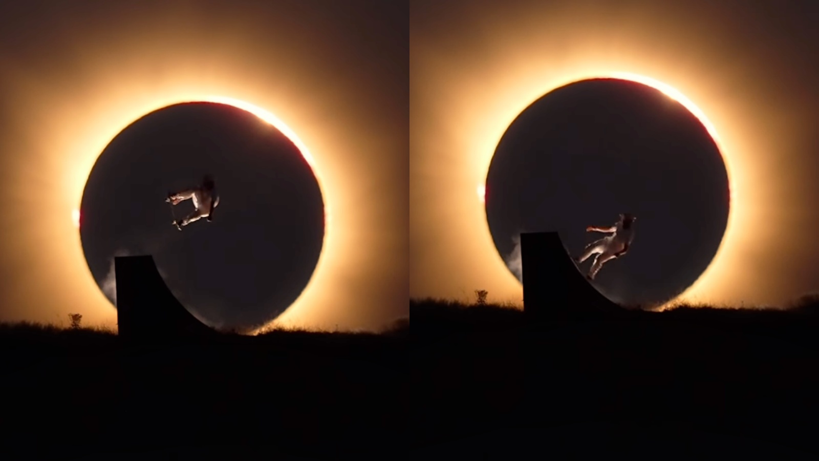 Europe’s 1st total solar eclipse in 27 years: Olympian Danny Leon times stunning skate moment