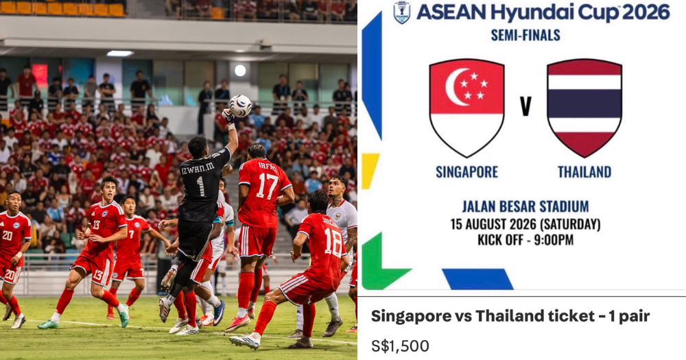 Fans upset after S'pore vs Thailand football tickets sell out in minutes, reselling at up to S$1,500 a pair