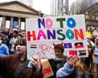 Students shun calls to stay in school as anti-Hanson protesters gather across Australia