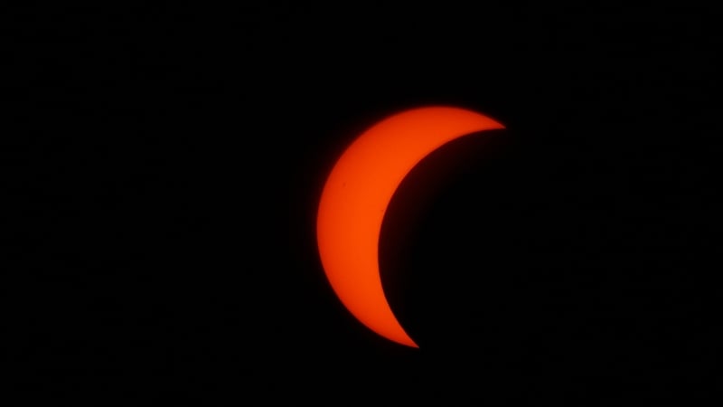 Sky watchers treated to best solar eclipse in decades