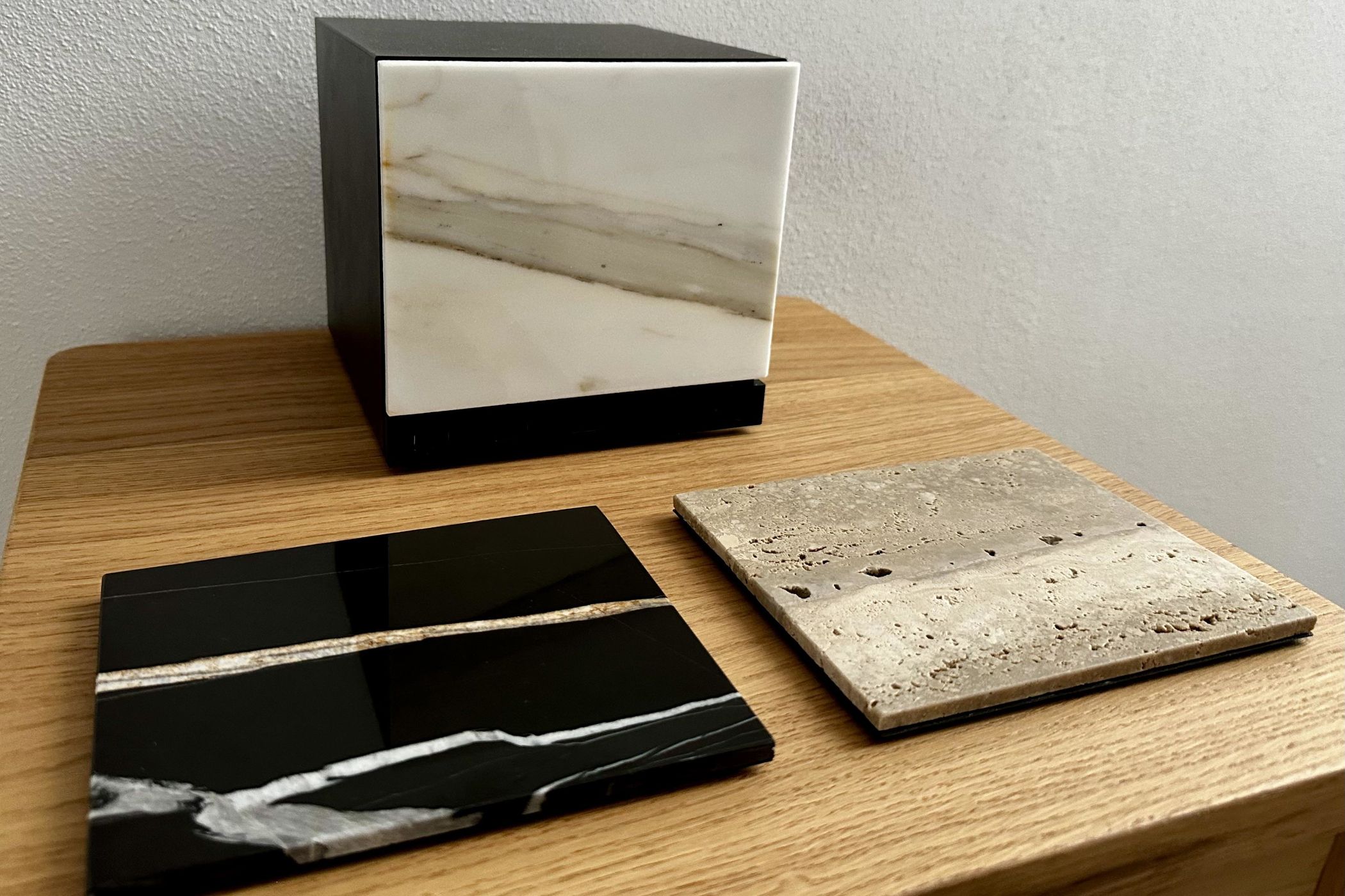 Someone made a sleek Steam Machine faceplate using the same marble Michelangelo used for his work