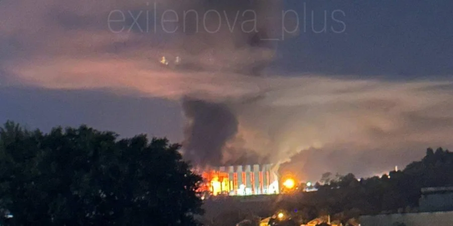 Belgorod UAV research university ablaze following overnight drone attack - video