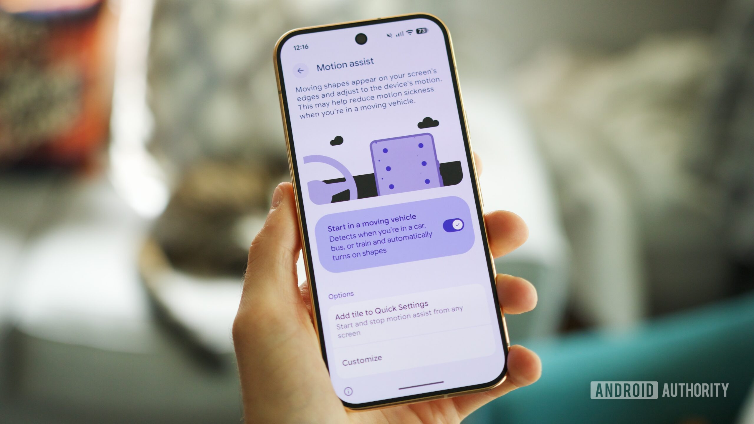 Good news for carsick passengers: Android Motion Assist is rolling out to more devices