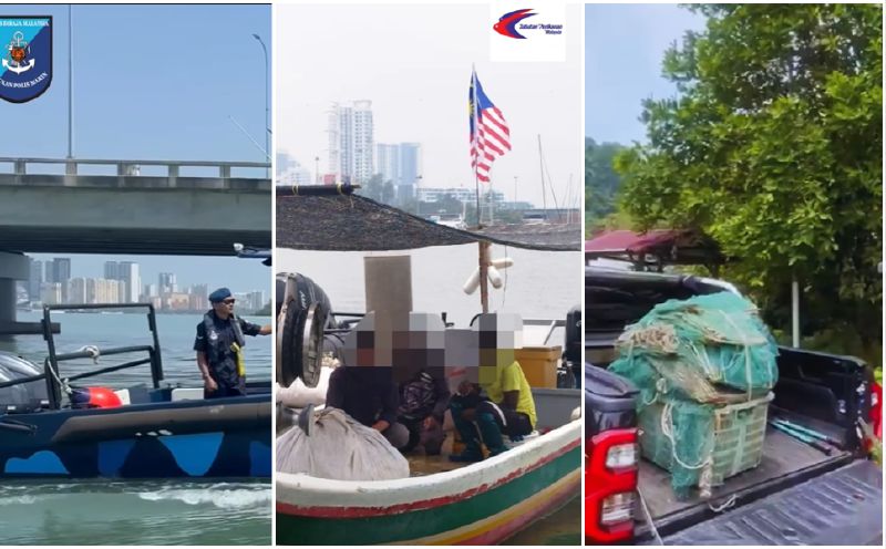 Three held, RM75,360 worth of fishing equipment seized in Penang