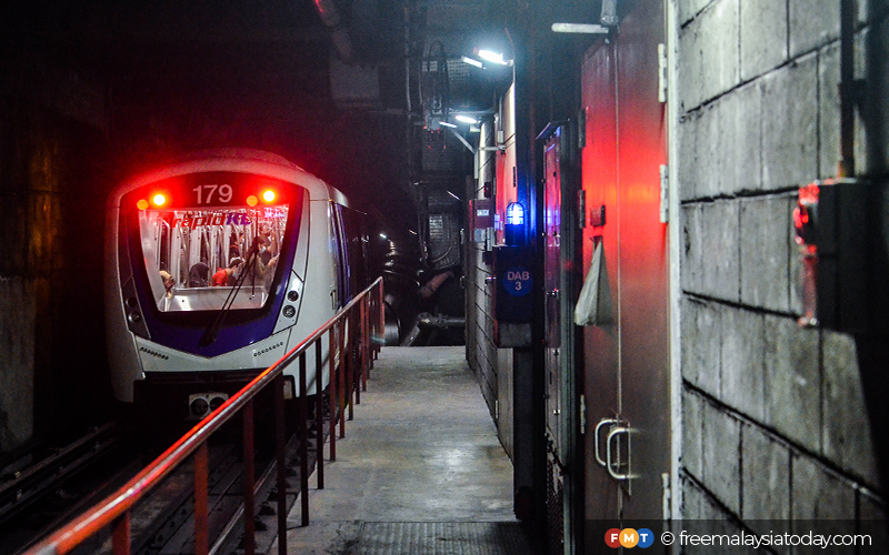 Commuter falls onto tracks at Gombak LRT station