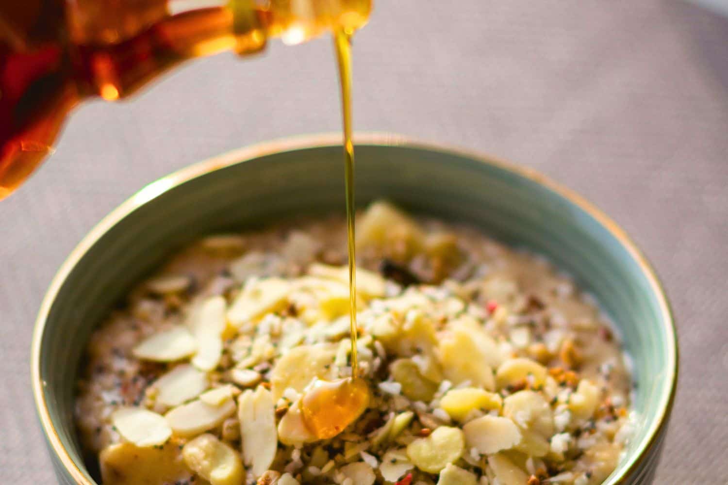 Recipe of the Day: Oats with miso caramel and toasted almonds