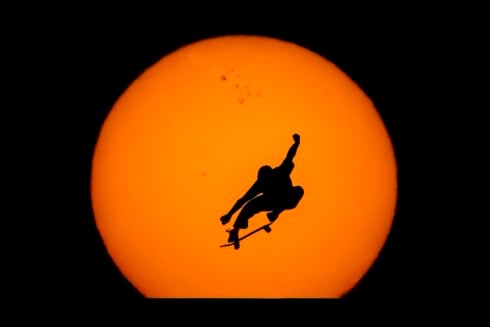 WATCH: Spanish Olympic skateboarder pulls off ‘move of his life’ by timing mid-air jump with solar eclipse