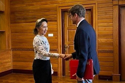 Myanmar’s Aung San Suu Kyi meets Red Cross official, government says