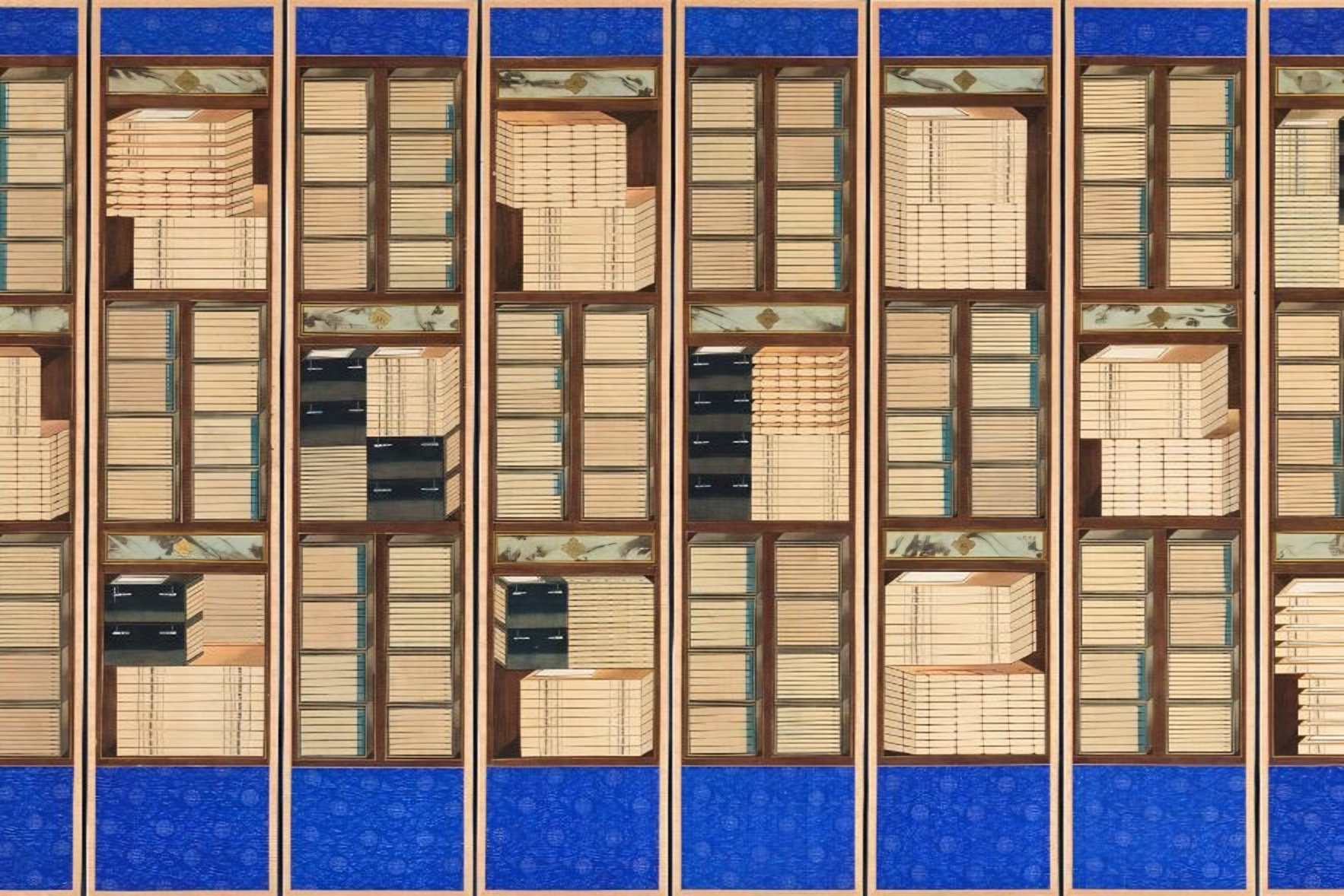 Korean royal folding screen to join Paris exhibit on Joseon bookshelf paintings