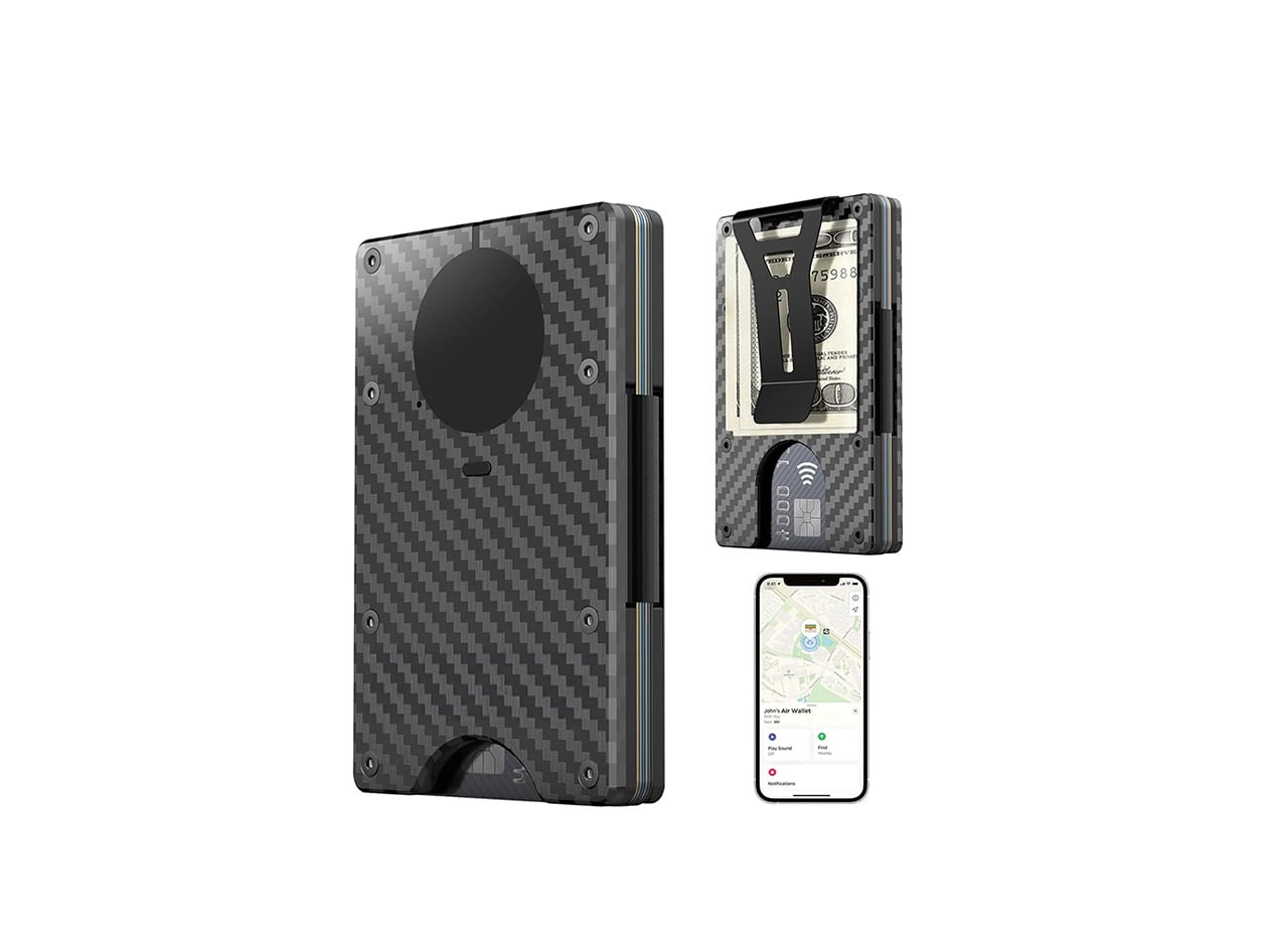 This thin, metal wallet can house an AirTag, and it’s on sale for just $29.99