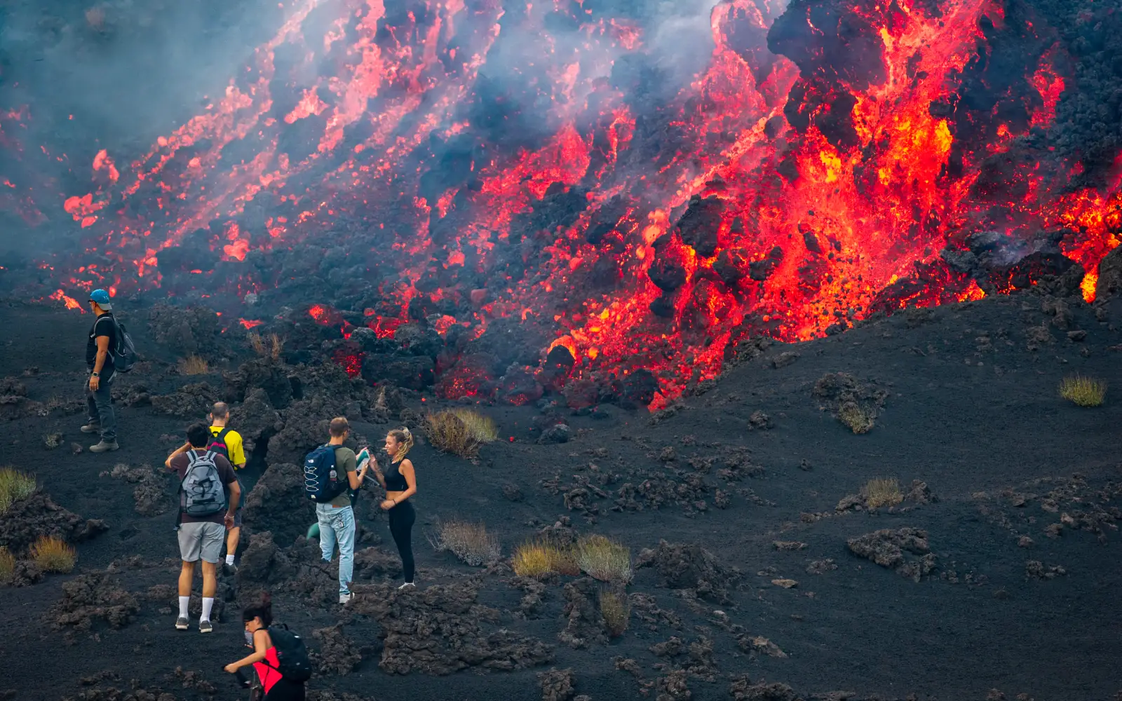 Tourists rush to Mount Etna as Italian volcano erupts