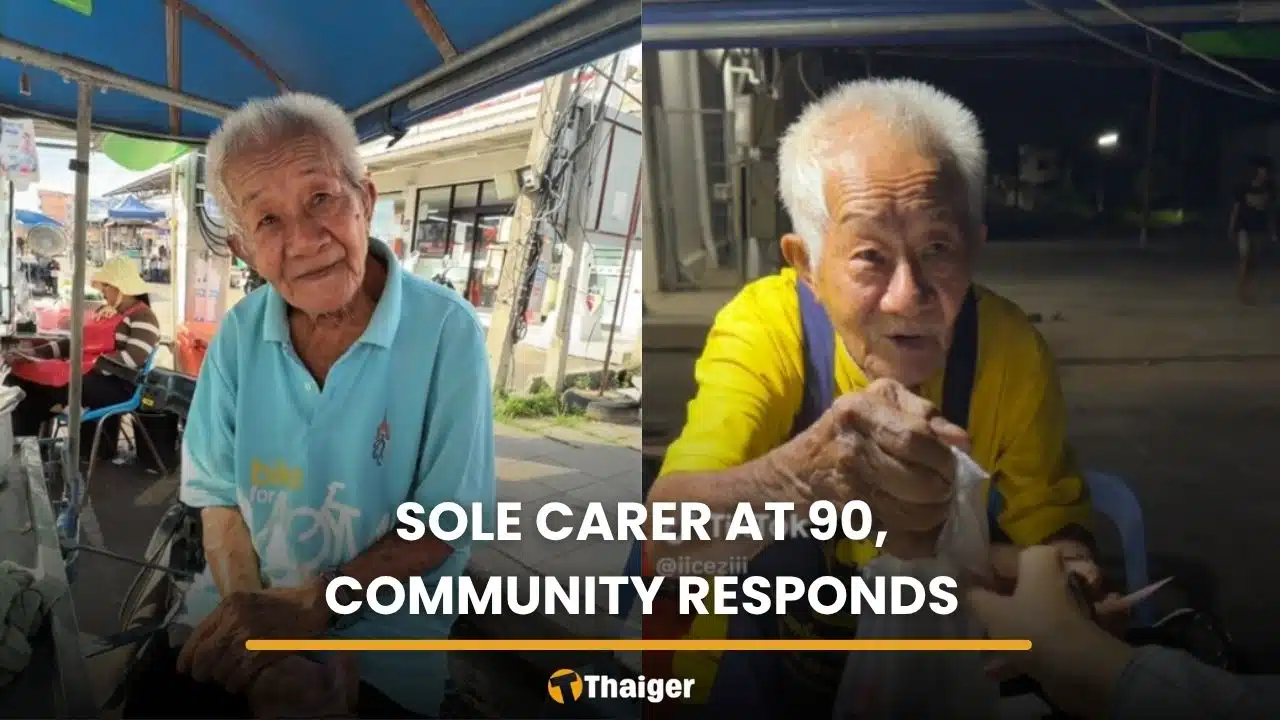 Hat Yai noodle vendor, 90, cares for wife alone, gains online support
