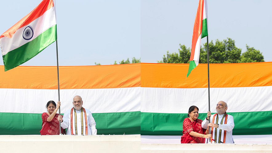 Independence Day 2026: Union Minister Amit Shah Unfurls The Tiranga At His Delhi Residence Under Har Ghar Tiranga Campaign