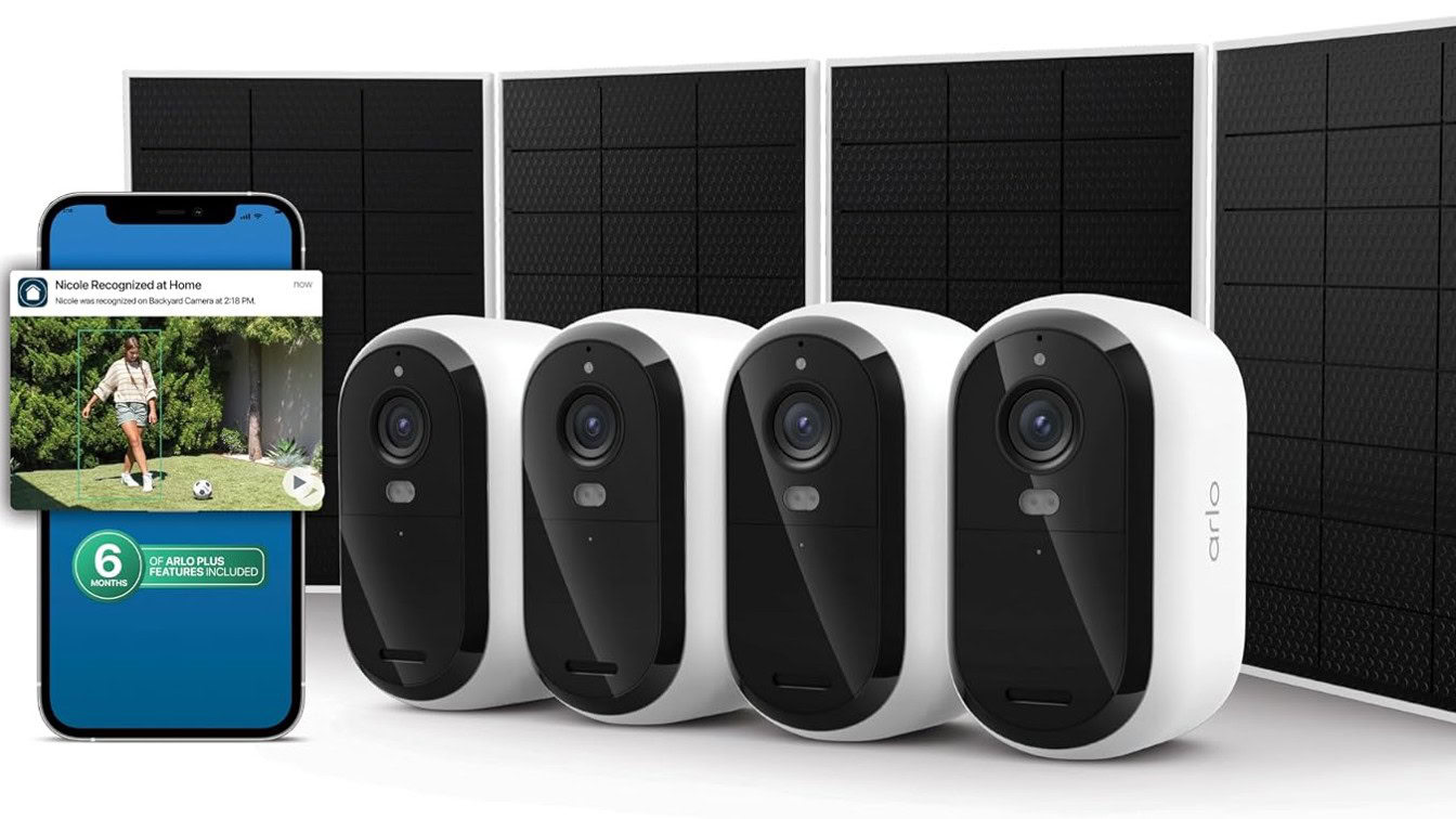 This Arlo outdoor security bundle packs 4 2K cameras, solar charging, and a 43% discount