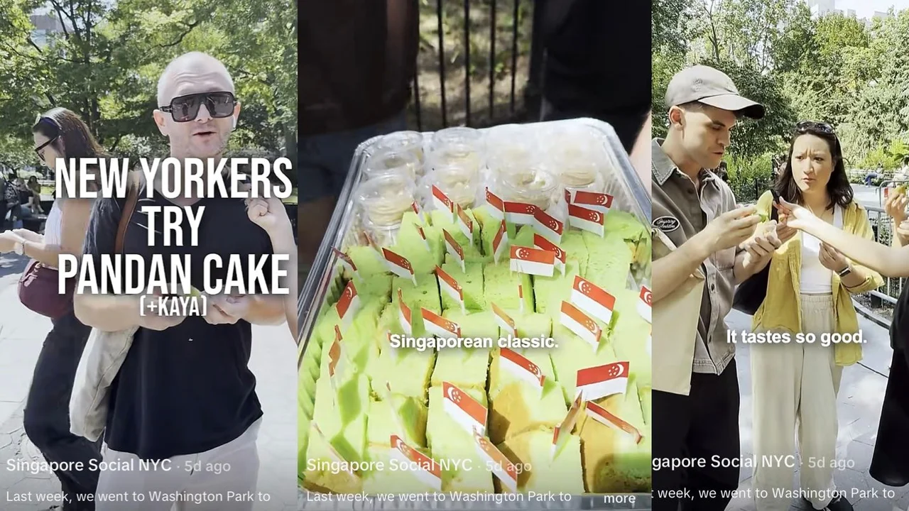 Like a Southeast Asian vanilla: New Yorkers try Singaporean restaurant's pandan cake + kaya and love it