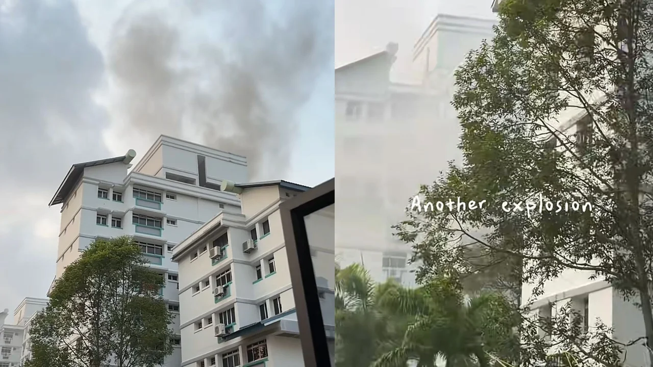 Fire at Pasir Ris flat evacuates 20 residents, sends two to hospital for smoke inhalation