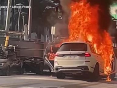 WATCH: Witnesses speak out after narrow escapes from fiery drill rig collapse