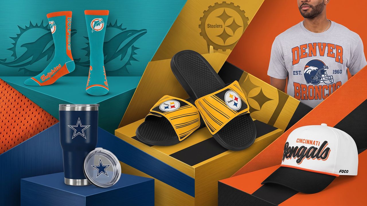 Get game day ready with official NFL hats, socks and more from $20