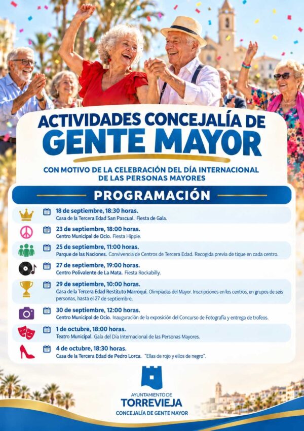 Torrevieja Announces Programme Celebrating International Day of Older Persons