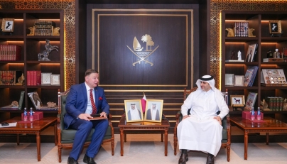 Governor of QCB meets Ukrainian Ambassador