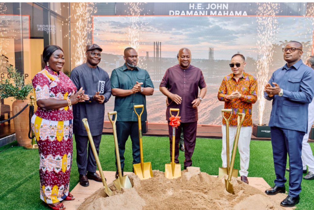 Mahama cuts sod for Sentuo Group’s Airport Garden City project, over 3,000 jobs anticipated