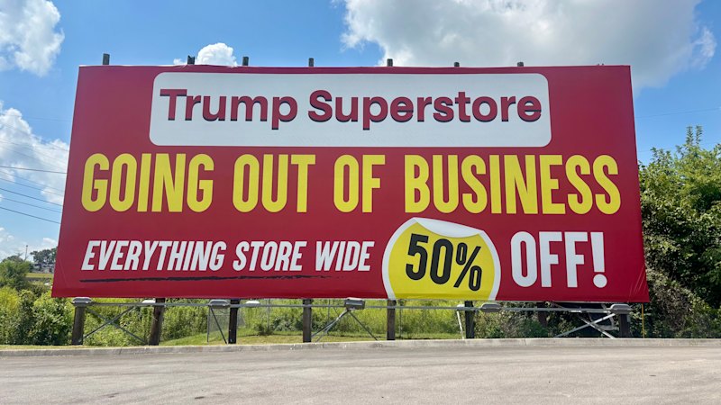 As Trump’s popularity slides, his merchandise stores are closing down