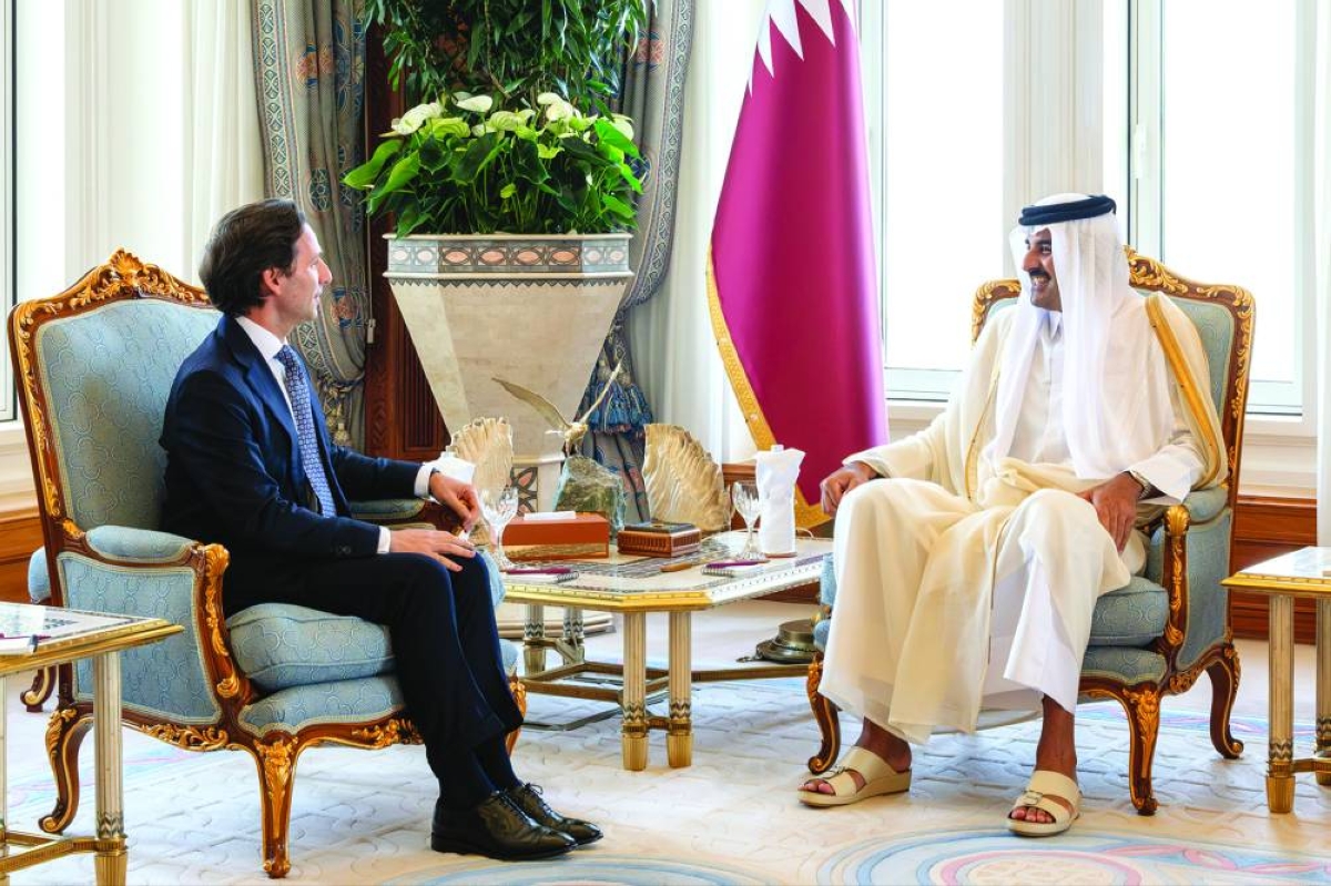 HH the Amir receives credentials of six new ambassadors