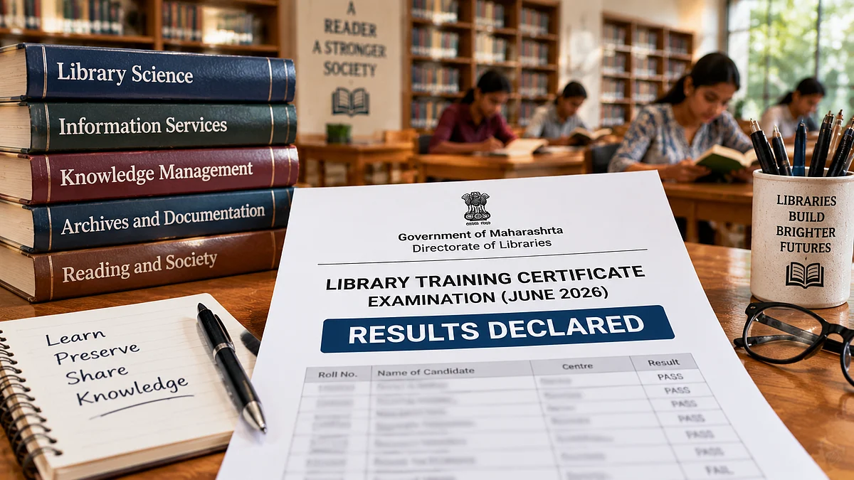 Maharashtra Library Training Certificate Exam Results Declared: 1,295 Candidates Pass With 61% Overall Success Rate