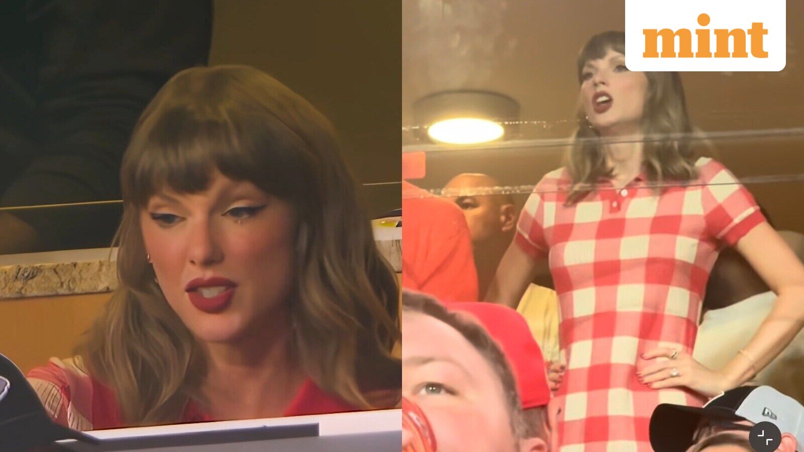 Taylor Swift makes first public appearance since wedding in red gingham dress at Travis Kelce’s Chiefs game