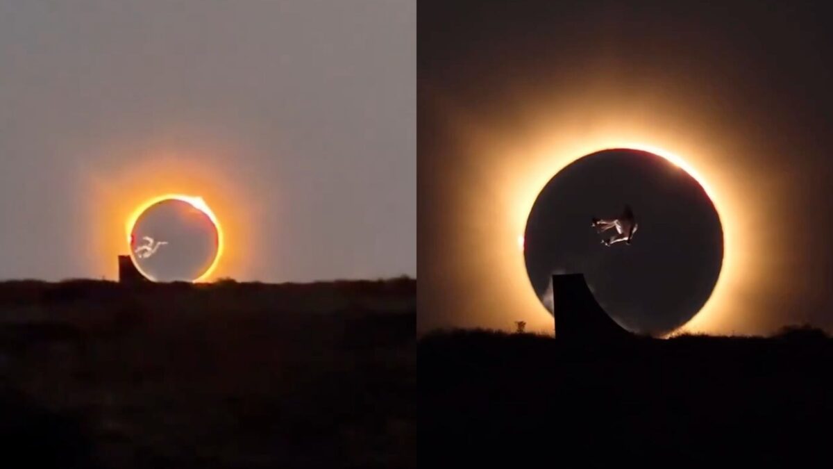 WATCH: Olympic Skateboarder’s Perfect Jump Around Eclipse’s Ring of Fire Goes Mega-Viral