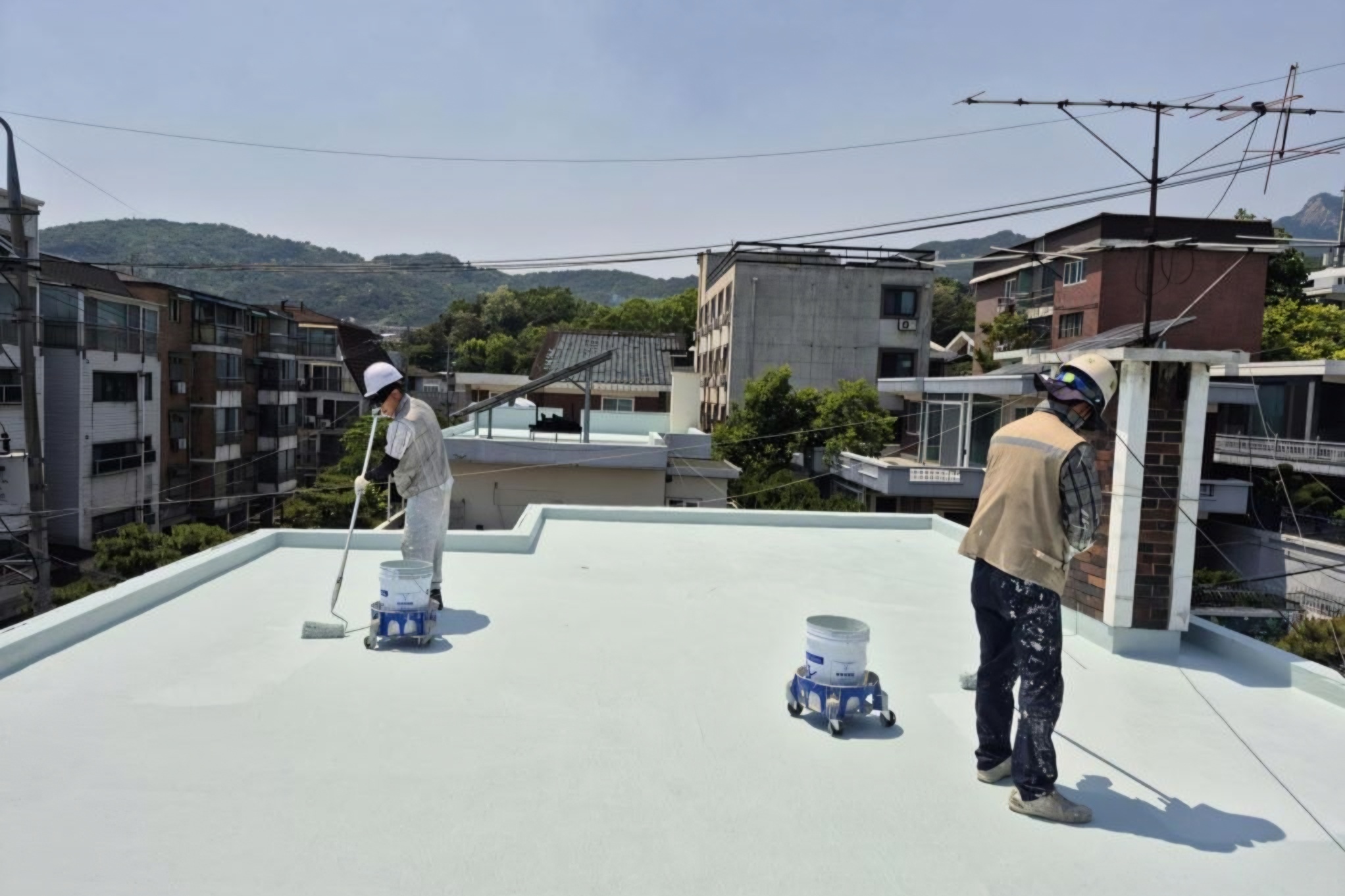 Heat-reflective 'cool roof' paint cuts summer power bills for vulnerable Seoul households