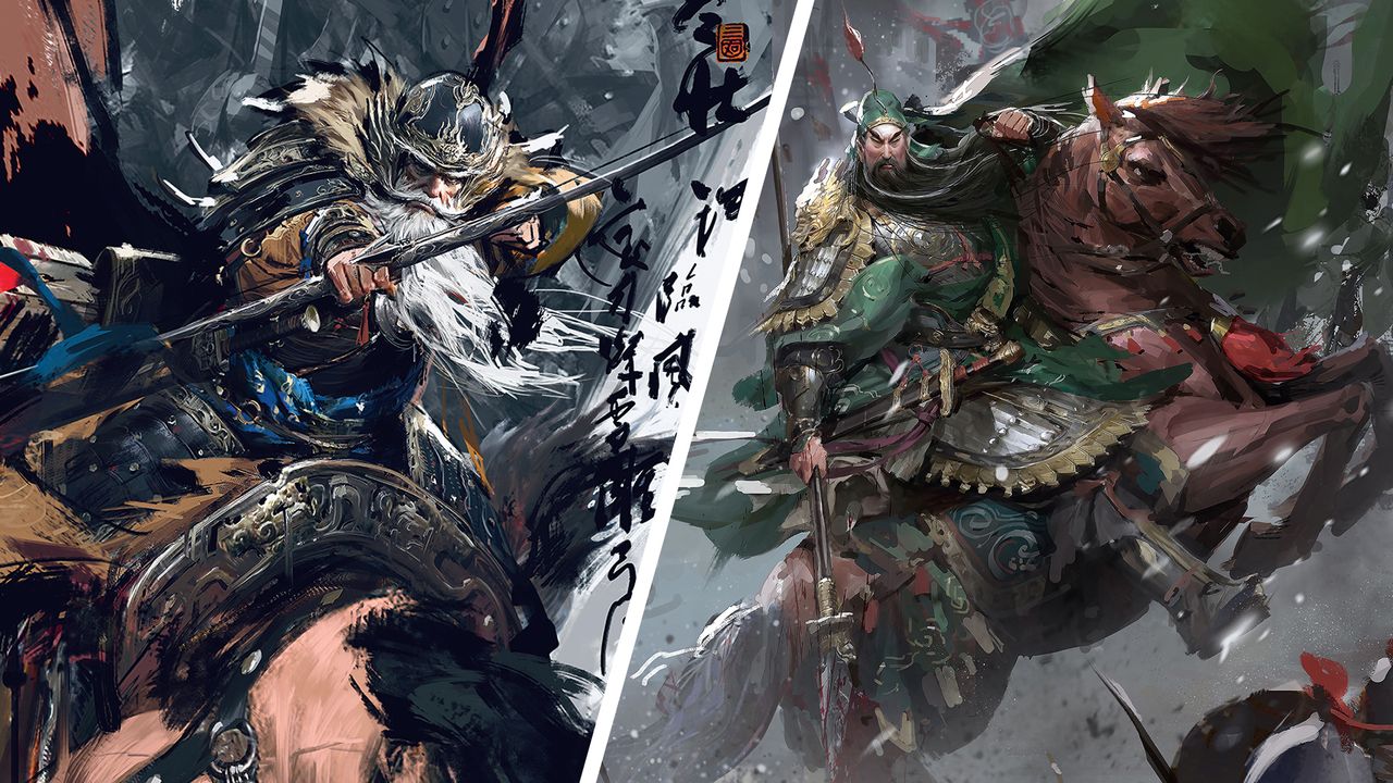 This artist blends traditional Chinese ink aesthetics with digital painting in Photoshop to create dynamic Three Kingdoms characters