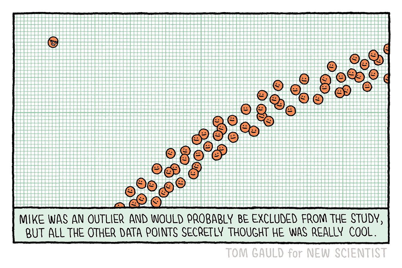 Tom Gauld excludes an outlier from the study