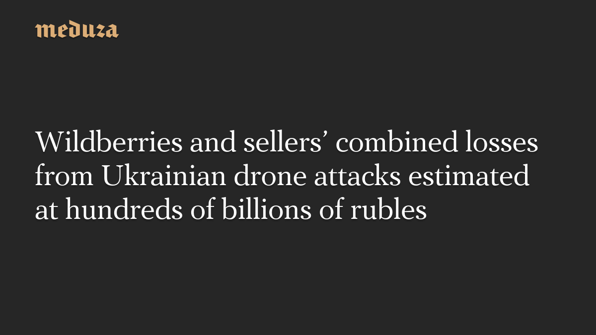 Wildberries and sellers’ combined losses from Ukrainian drone attacks estimated at hundreds of billions of rubles