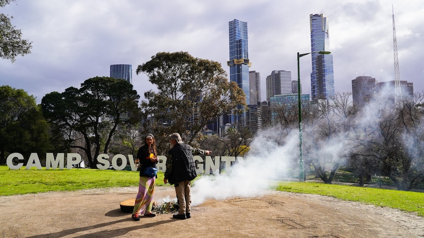 Police hunt for offenders after alleged assault on Camp Sovereignty